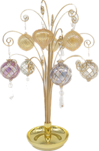 画像をギャラリービューアに読み込む, 【グラスオーナメント】スパイラルボール アンバー/Spiral Ball Amber