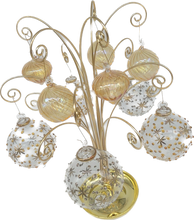 画像をギャラリービューアに読み込む, 【グラスオーナメント】スター&ドットボール アンバー/Star and Dot Ball Amber