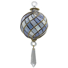 画像をギャラリービューアに読み込む, 【グラスオーナメント】スパイラルボール ブルー/Spiral Ball Blue