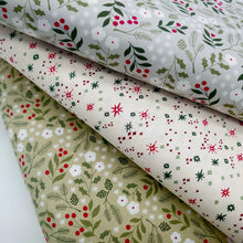 画像をギャラリービューアに読み込む, 【生地】moda fabrics /Christmas Eve( WINTER BOTANICAL/SAGE)