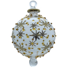 画像をギャラリービューアに読み込む, 【グラスオーナメント】スター&ドットボール アンバー/Star and Dot Ball Amber