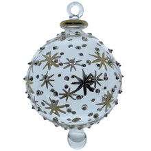 画像をギャラリービューアに読み込む, 【グラスオーナメント】スター&ドッドボール プラチナム/Star and Dot Ball Platinum