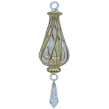 画像をギャラリービューアに読み込む, 【グラスオーナメント】スパイラルドロップ アンバー/Spiral Drop Amber