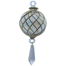 画像をギャラリービューアに読み込む, 【グラスオーナメント】スパイラルボール アンバー/Spiral Ball Amber