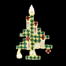 画像をギャラリービューアに読み込む, 【ジュエリー】クリスタルキャンドルツリー・ブローチ/Crystal candle tree brosche☆全2種