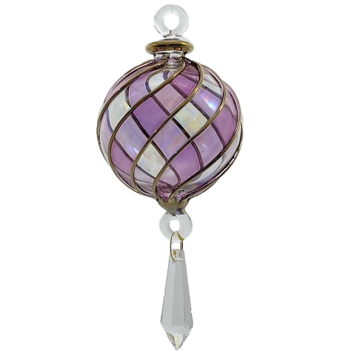 1996年稀少アイス・ピンクオーナメント月と星2個セット硝子のアメ細工ピンク薔薇 1996年稀少アイス・ピンクオーナメント月と星2個セット硝子の