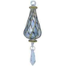 画像をギャラリービューアに読み込む, 【グラスオーナメント】スパイラルドロップ ブルー/Spiral Drop Blue