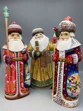 画像をギャラリービューアに読み込む, 【木製ロシアペインティングサンタ/ジェド・マロース】レッドサンタwithスティック/Red  Santa with stick
