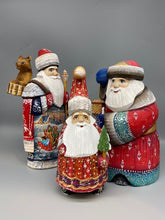 画像をギャラリービューアに読み込む, 【木製ロシアペインティングサンタ/ジェド・マロース】レッドサンタwithランプ/Red santa with lamp