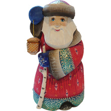 画像をギャラリービューアに読み込む, 【木製ロシアペインティングサンタ/ジェド・マロース】レッドサンタwithランプ/Red santa with lamp