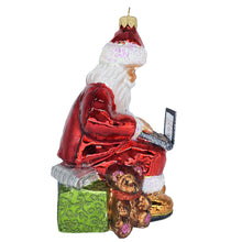 画像をギャラリービューアに読み込む, 【グラスオーナメント】サンタ ラップトップ/Santa Laptop
