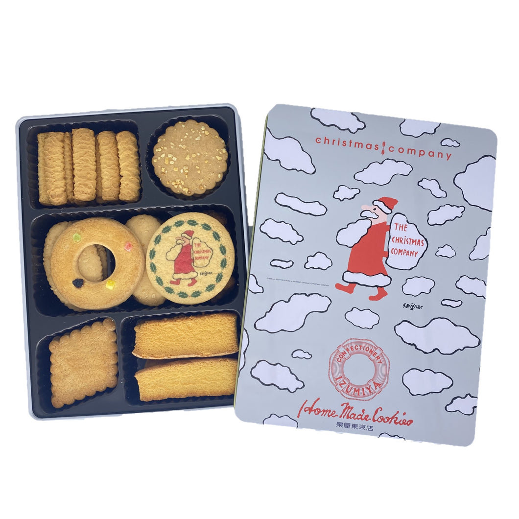 【コラボレーションクッキー】クリスマスカンパニー×泉屋東京店/2024クリスマスクッキー缶・雲/Christmas company×IZUMIYA Tokyo-ten cookie tin cloud