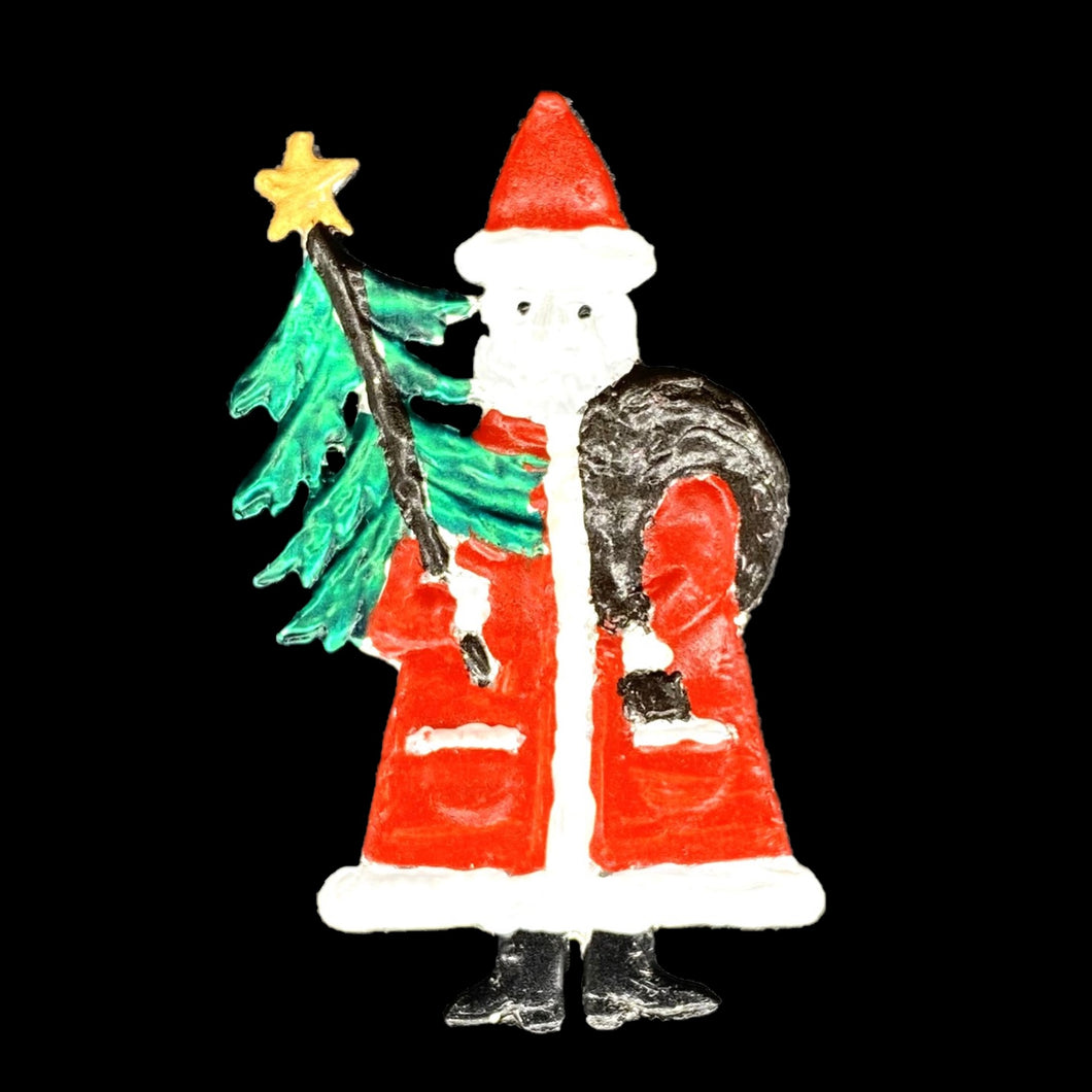 【ジュエリー】ピューター・ブローチ・サンタ/Pewter broach Santa