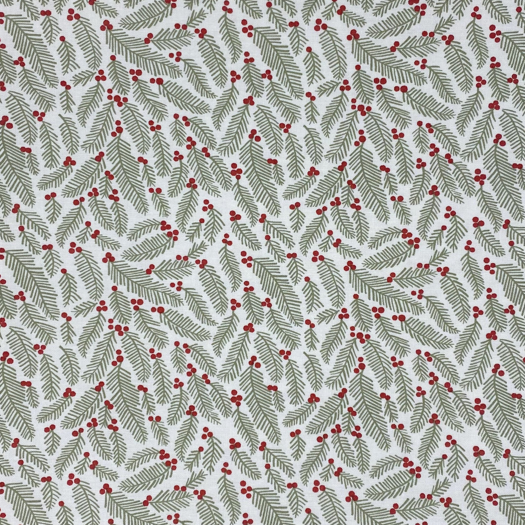 【生地】moda fabrics/ Christmas Eve （SPRIGS/SNOW）