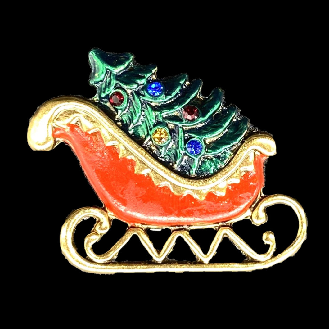 【ジュエリー】ツリースレー・ブローチ/Tree sleigh broach