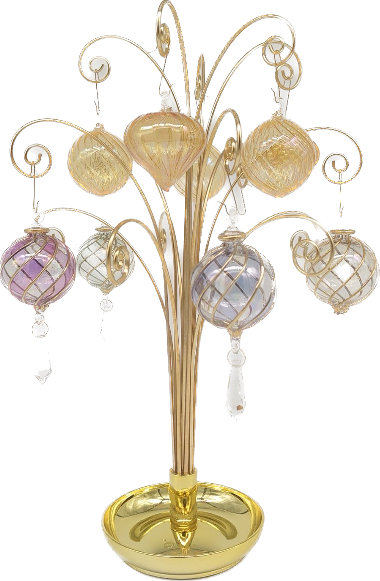 グラスオーナメント】スパイラルボール ピンク/Spiral Ball Pink