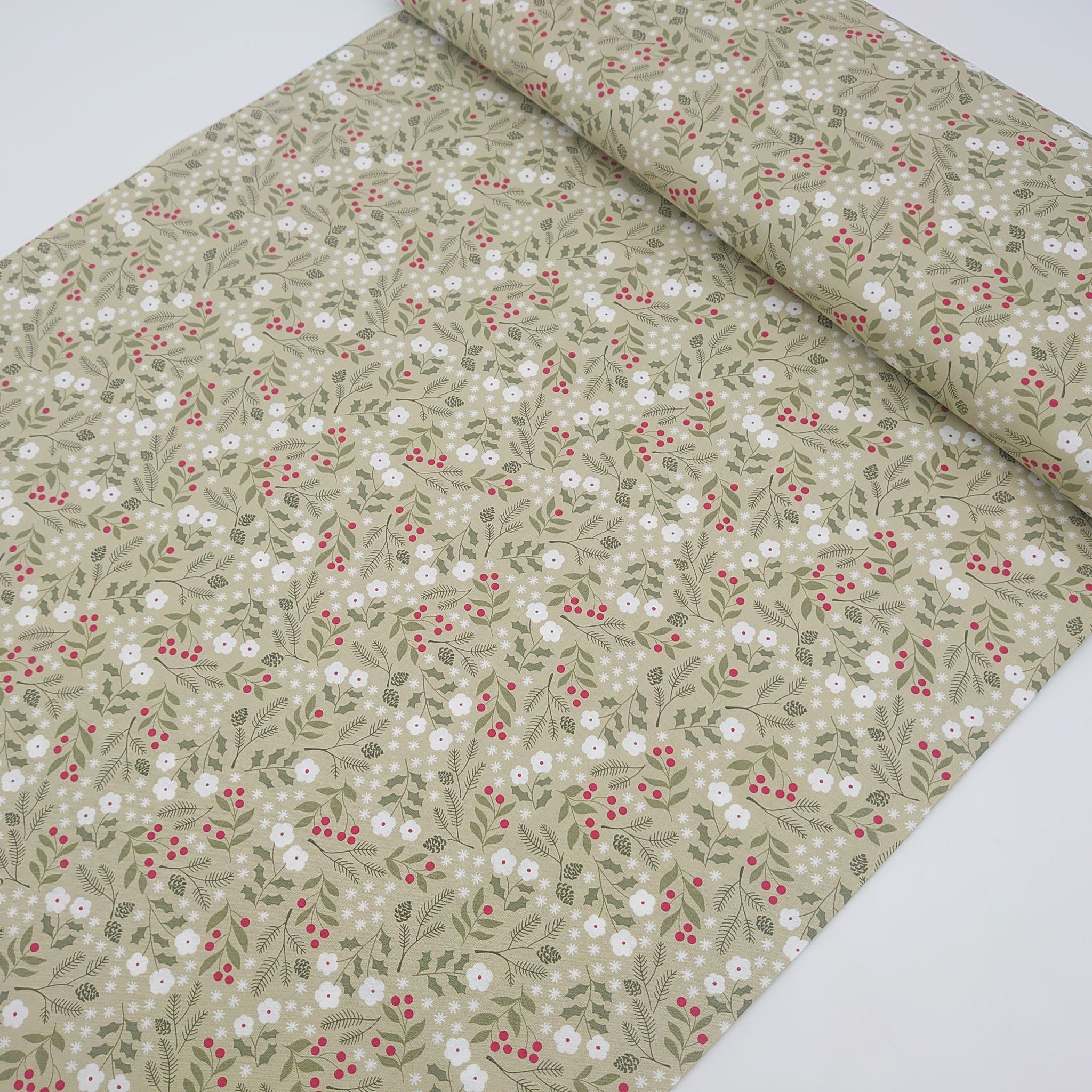 生地】moda fabrics /Christmas Eve( WINTER BOTANICAL/SAGE 生地】moda fabrics /Christmas Eve( WINTER BOTANICAL/SAGE