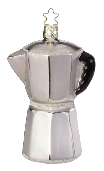 【グラスオーナメント】エスプレッソコーヒーポット/Espresso Coffee Pot
