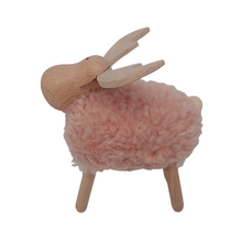画像をギャラリービューアに読み込む, 【ウッドフィギア】もこもこトナカイ ピンク/MocoMoco Reindeer Pink
