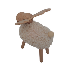 画像をギャラリービューアに読み込む, 【ウッドフィギア】もこもこトナカイ ホワイト A/MocoMoco Reindeer White A
