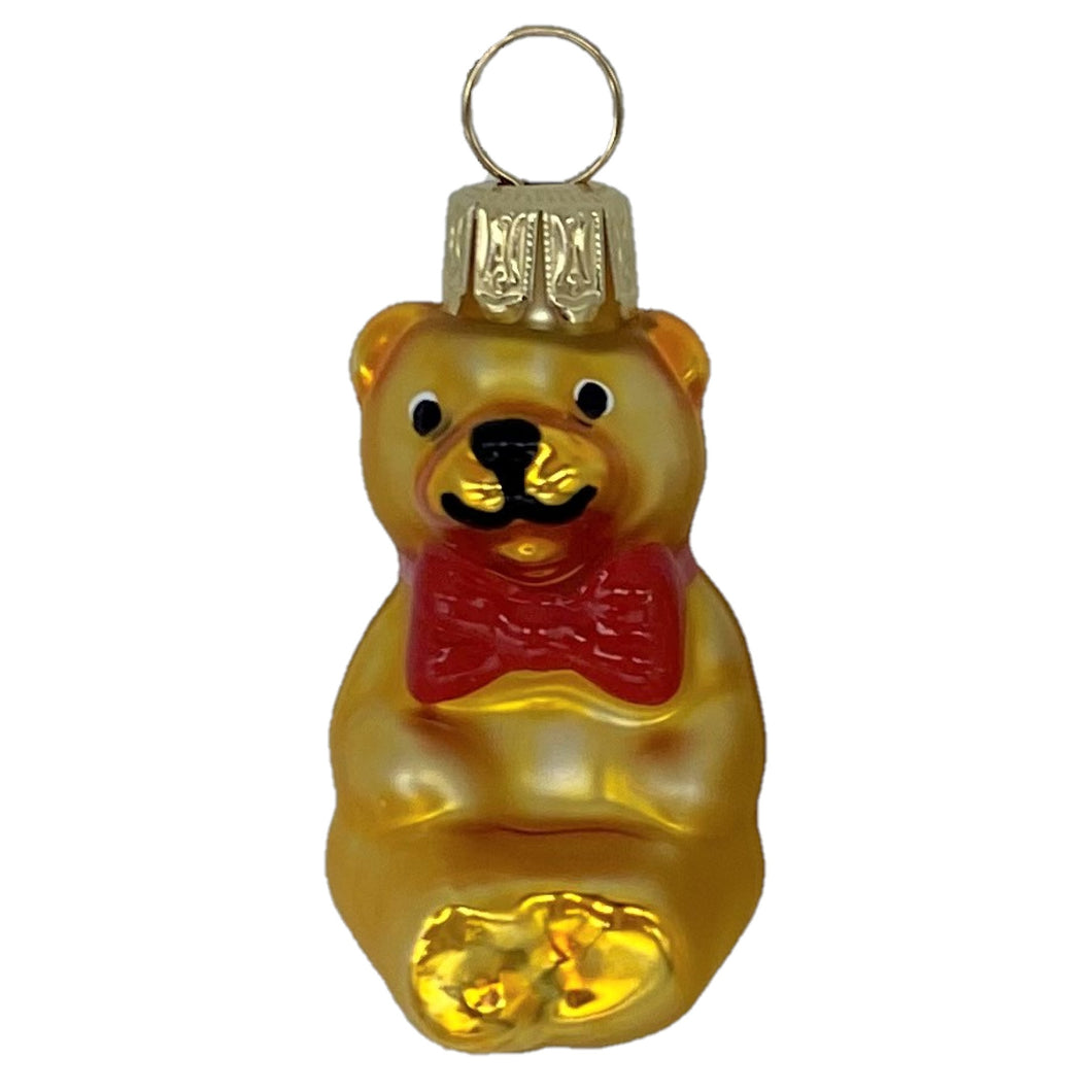 【グラスオーナメント】ミニベアゴールド/Mini bear gold