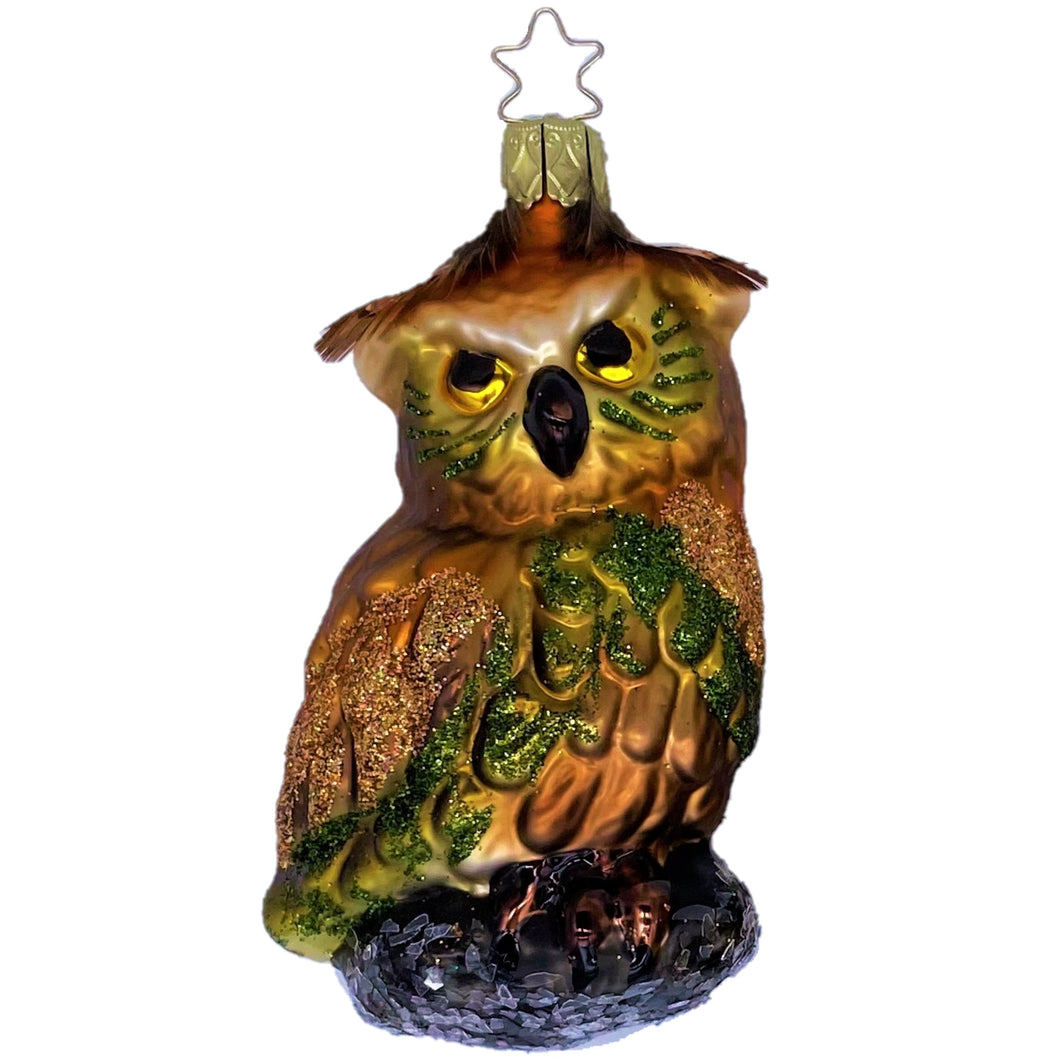 【グラスオーナメント】フォレストウォール/Forest Owl