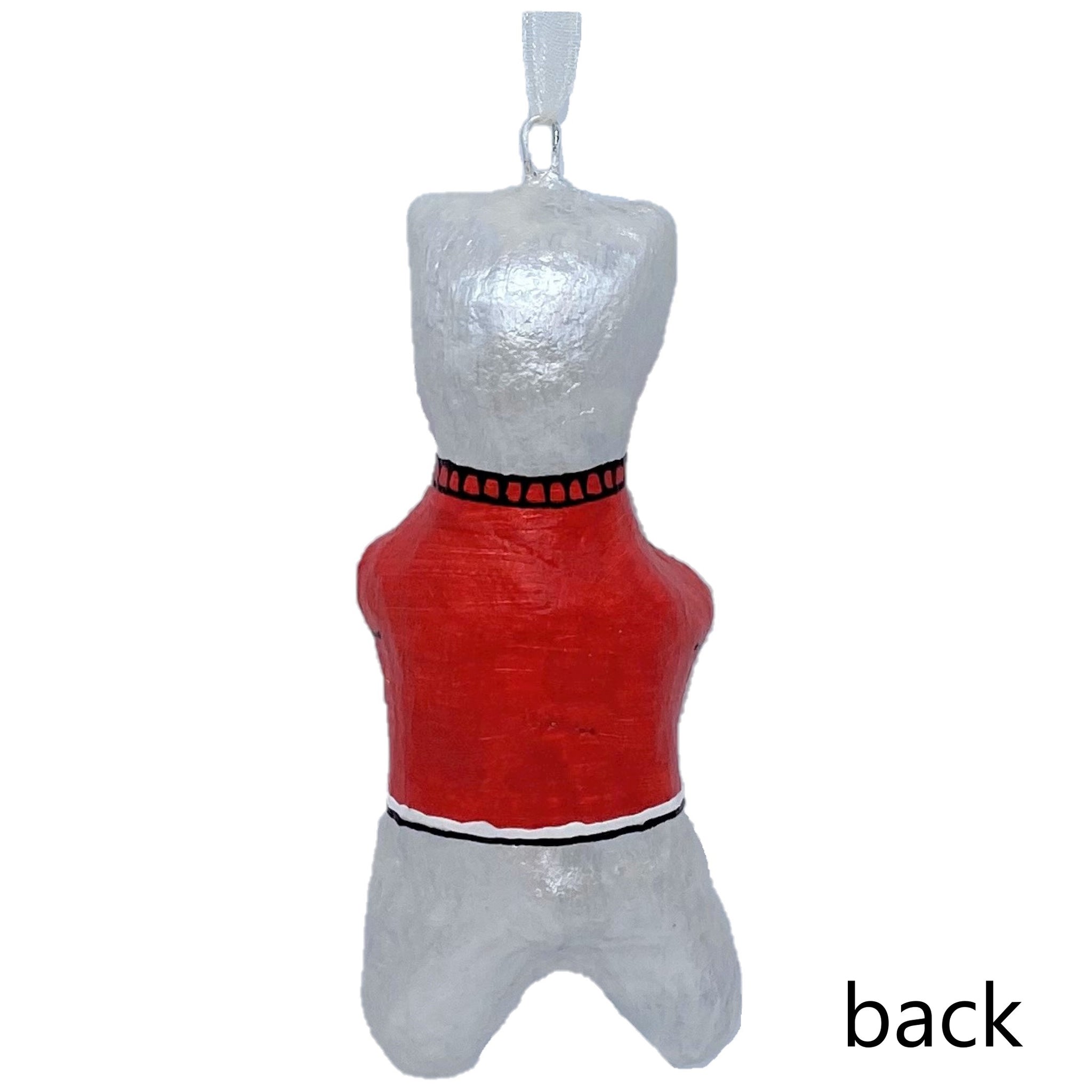 オーナメント】ポーラーベア レッドクリスマス 天然素材 オーナメント