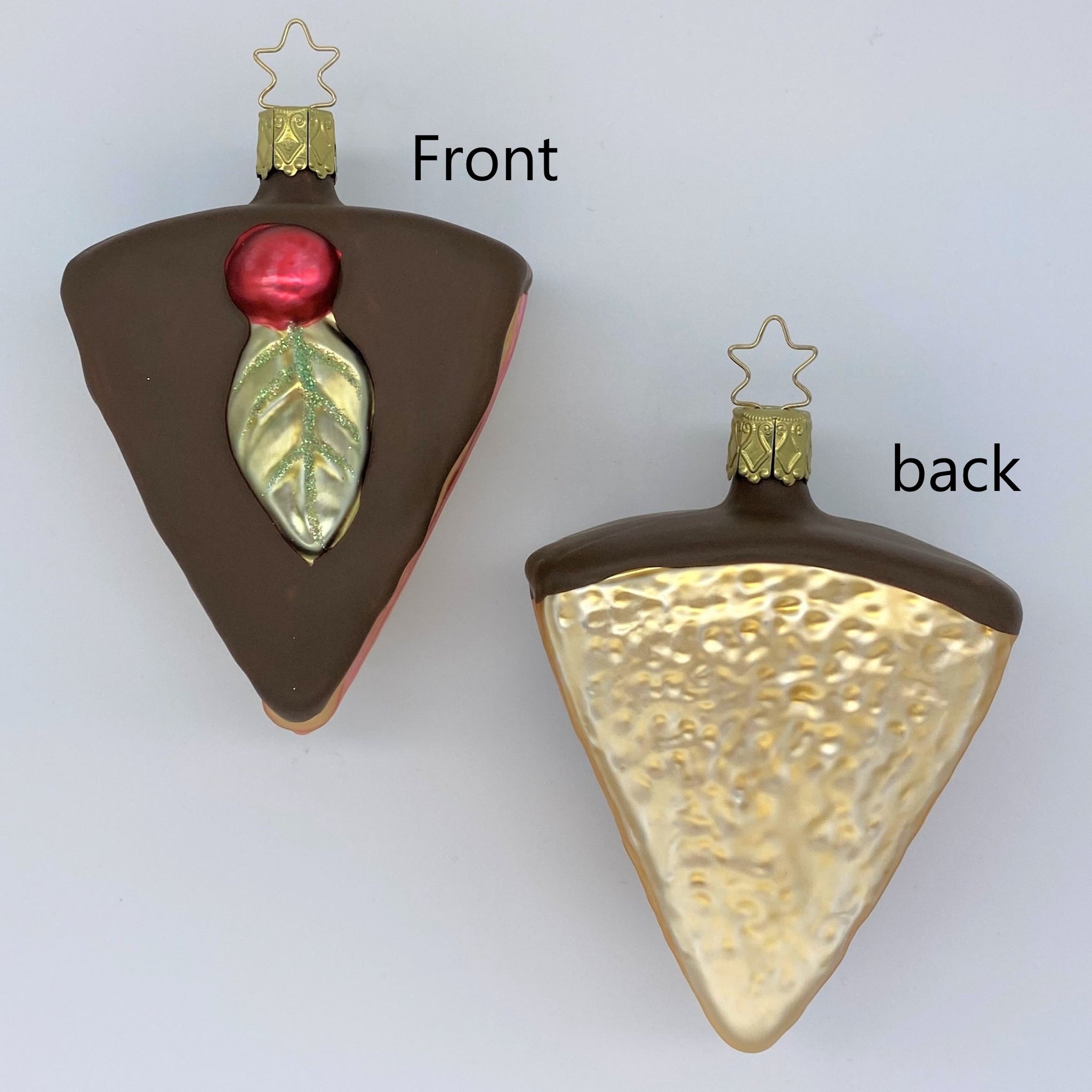 グラスオーナメント】チョコレートケーキ ガラス オーナメント