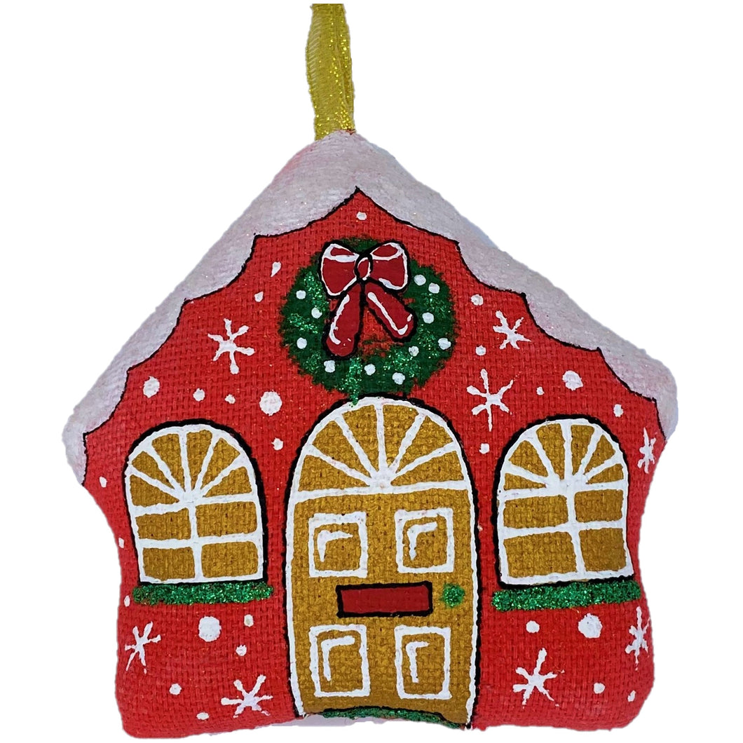【オーナメント】クリスマス レッドハウス/Christmas red house