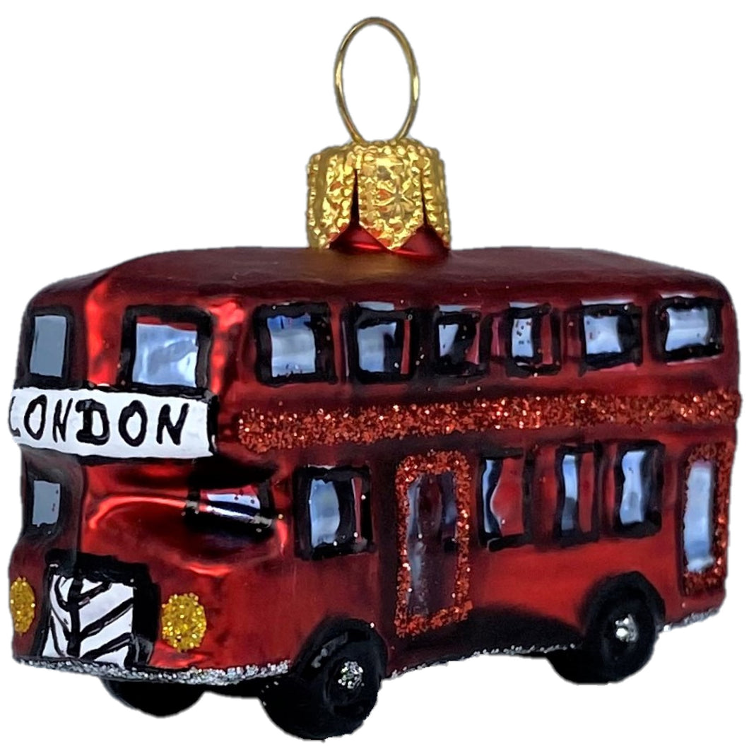 【グラスオーナメント】ミニロンドンバス/Mini London Bus