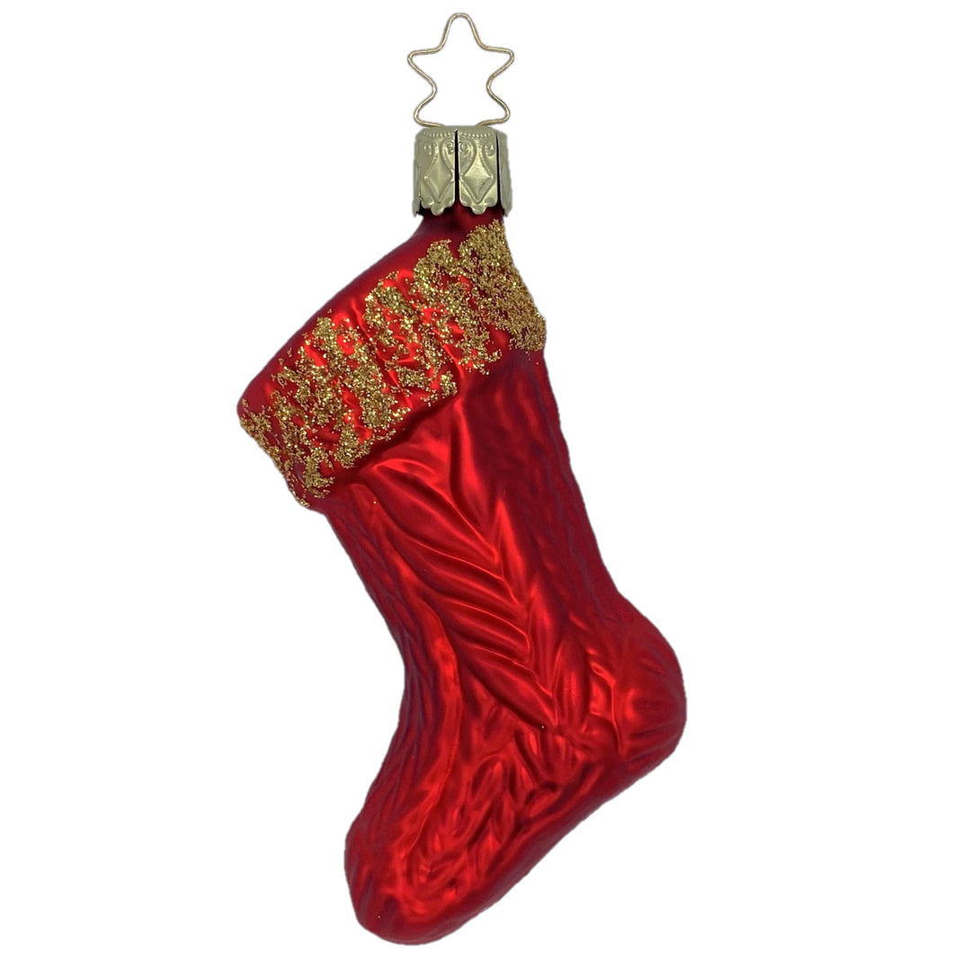 【グラスオーナメント】クリスマスニットストッキング/Christmas knit stockings